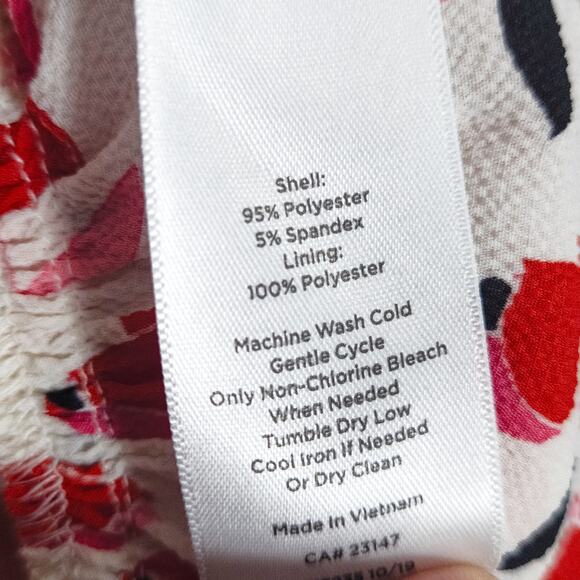 Talbots Women’s Dress Cottagecore Garden Tulip Print V-Neck Midi Ruffle Hem Sz 4 - Picture 9 of 9